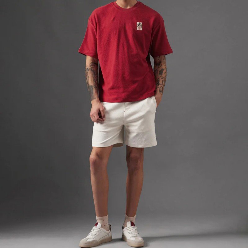 REGULAR FIT PLAIN SHORTS KELOR - OFF WHITE