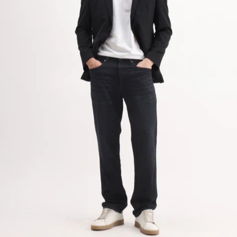 MORRIS REGULAR FIT PLAIN JEANS INDY - DARK NAVY