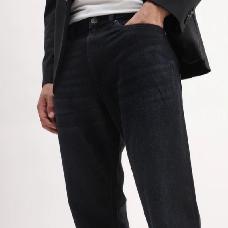 MORRIS REGULAR FIT PLAIN JEANS INDY - DARK NAVY